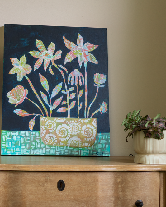"Still Life Indecision" - Original Acrylic Painting on Wood Panel (16x20 inches)