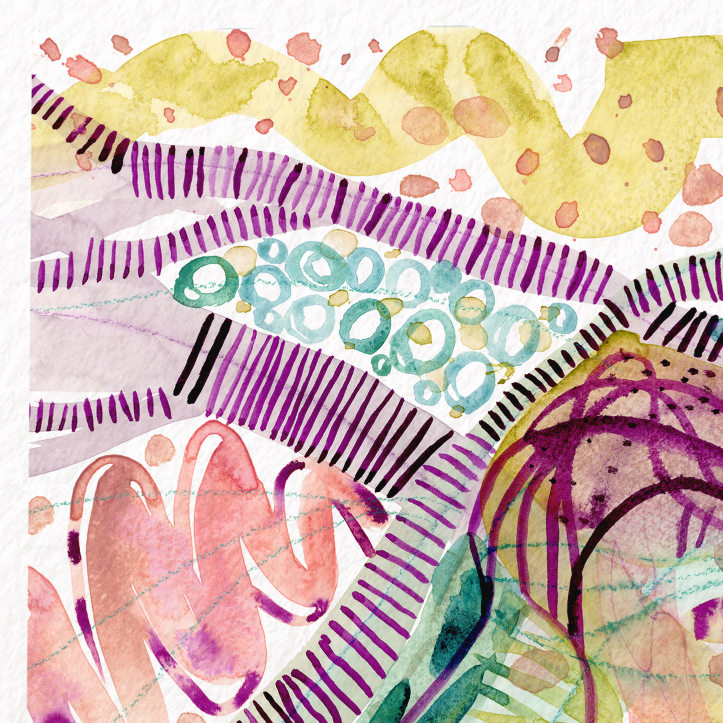 "Exponential Growth" Abstract Watercolor Print on Paper