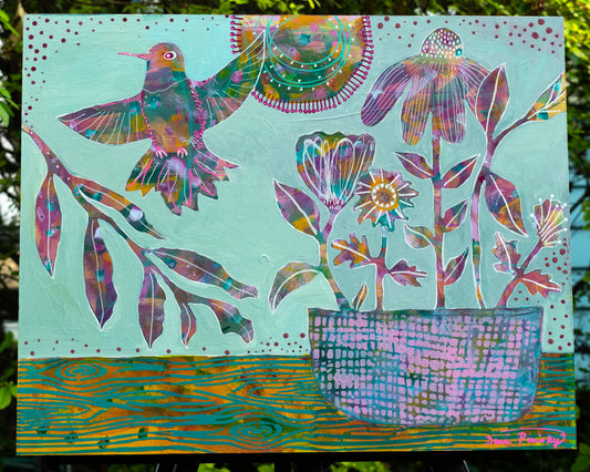 "A Cappella Summer" - Original Acrylic Painting on Wood Panel (20x16 inches)