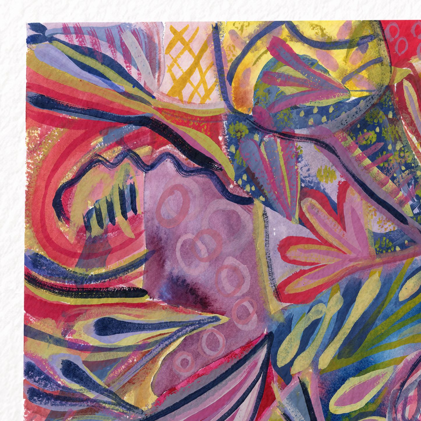 "Changing Direction" Abstract Acrylic Print on Paper