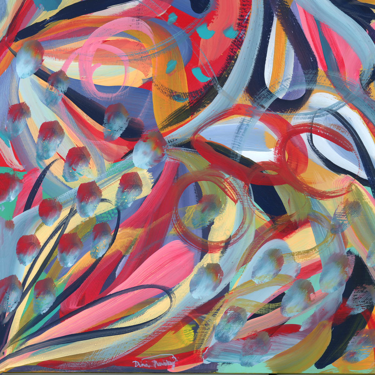 "August Harvest" - Original Acrylic Painting on Wood Panel (18x18 inches)