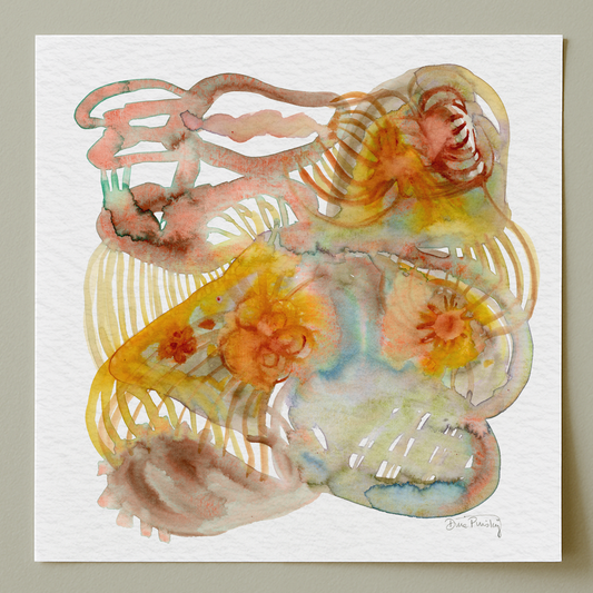 "Early September" Abstract Mixed Media, Giclee Art Print on Paper