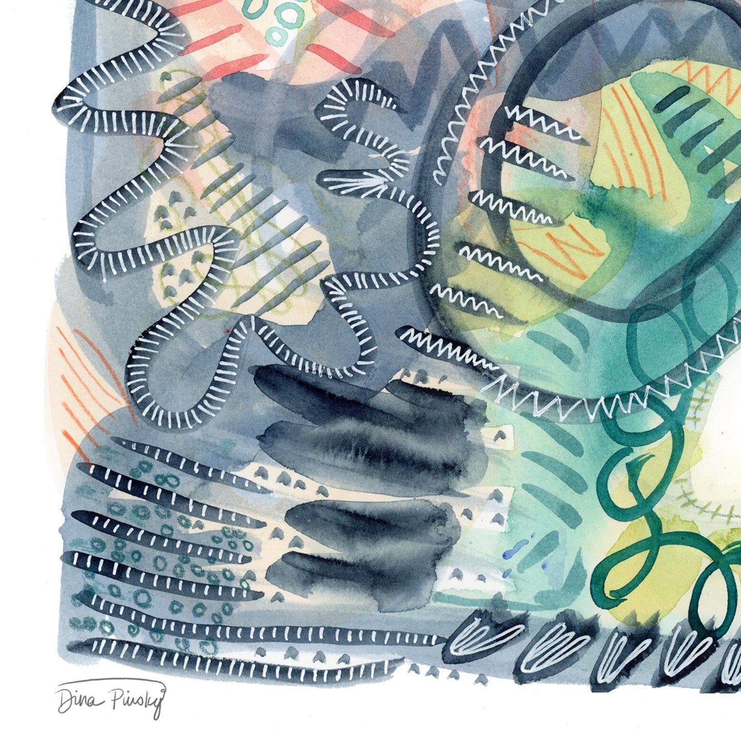 "Training Maturity" Abstract Watercolor Art Print on Paper