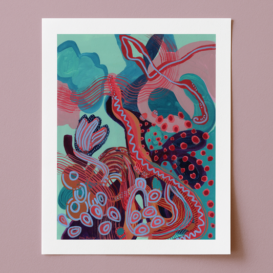 Abstract Art Print: Original Contemporary Acrylic Artwork in Bold Colors
