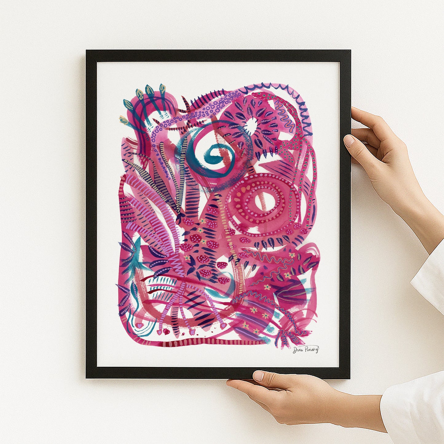 "Pinball Wizard" Abstract Mixed Media Art Print on Paper