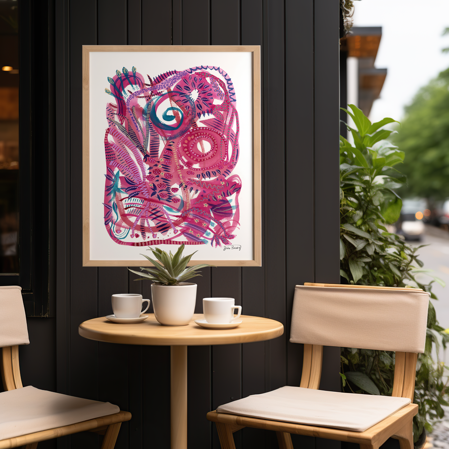 "Pinball Wizard" Abstract Mixed Media Art Print on Paper