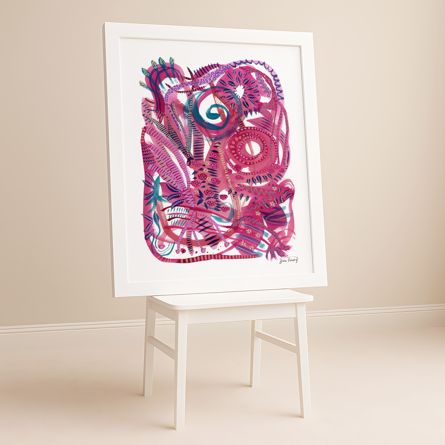 "Pinball Wizard" Abstract Mixed Media Art Print on Paper