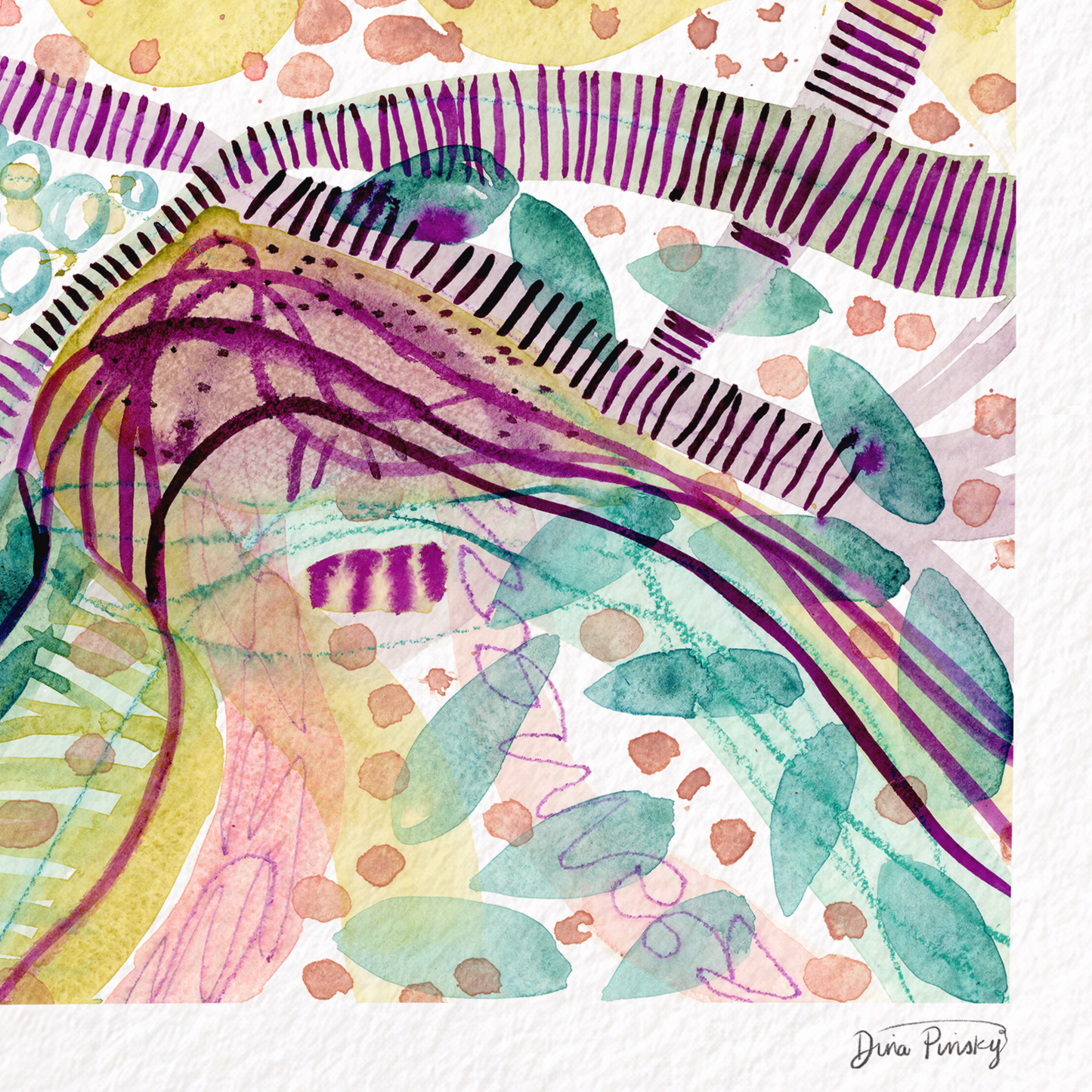 "Exponential Growth" Abstract Watercolor Print on Paper