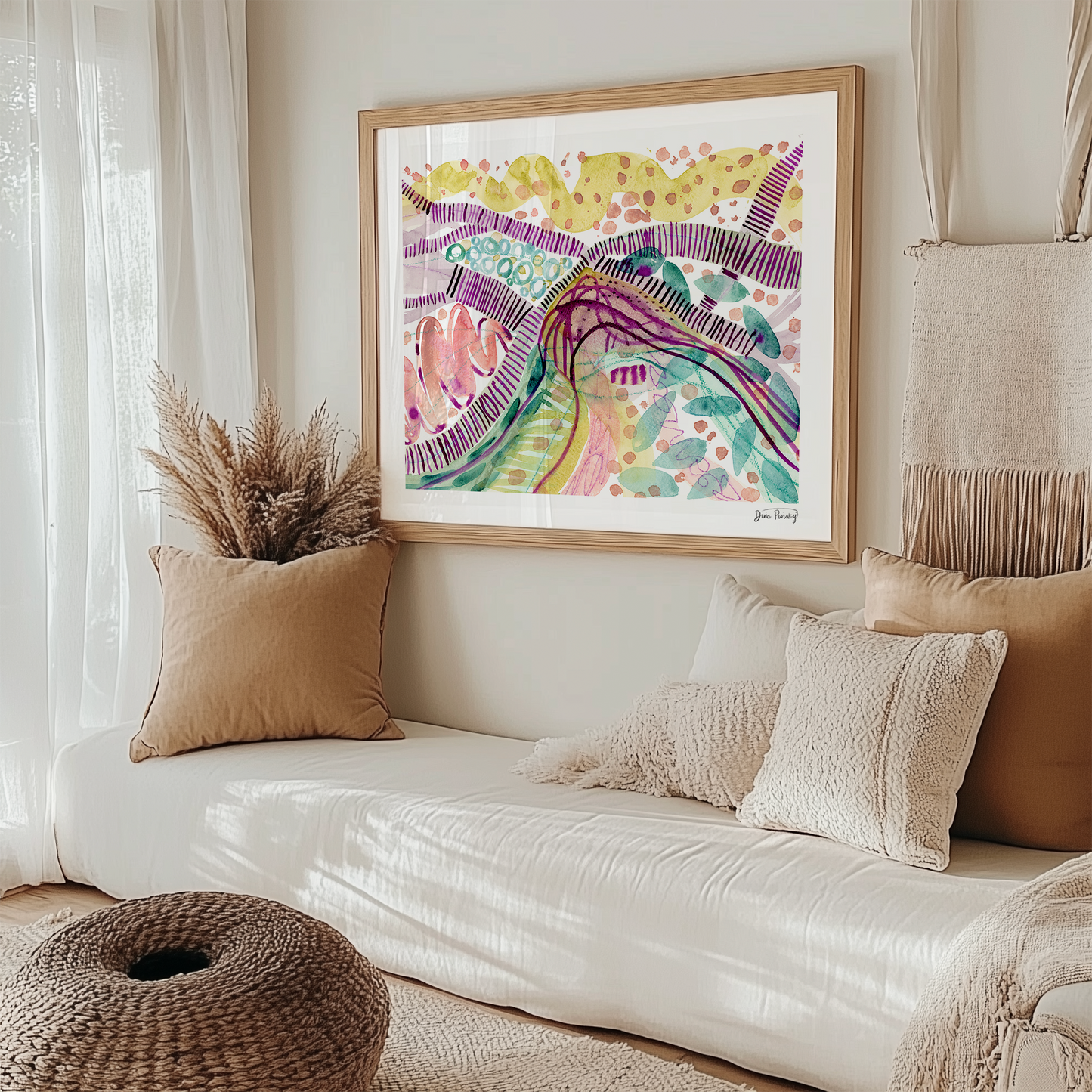 "Exponential Growth" Abstract Watercolor Print on Paper