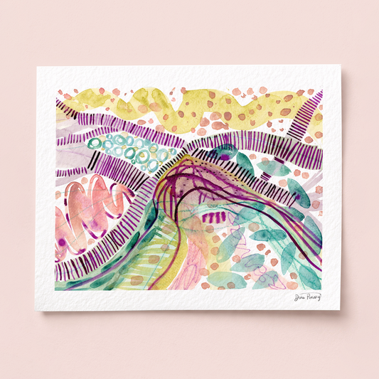 "Exponential Growth" Abstract Watercolor Print on Paper