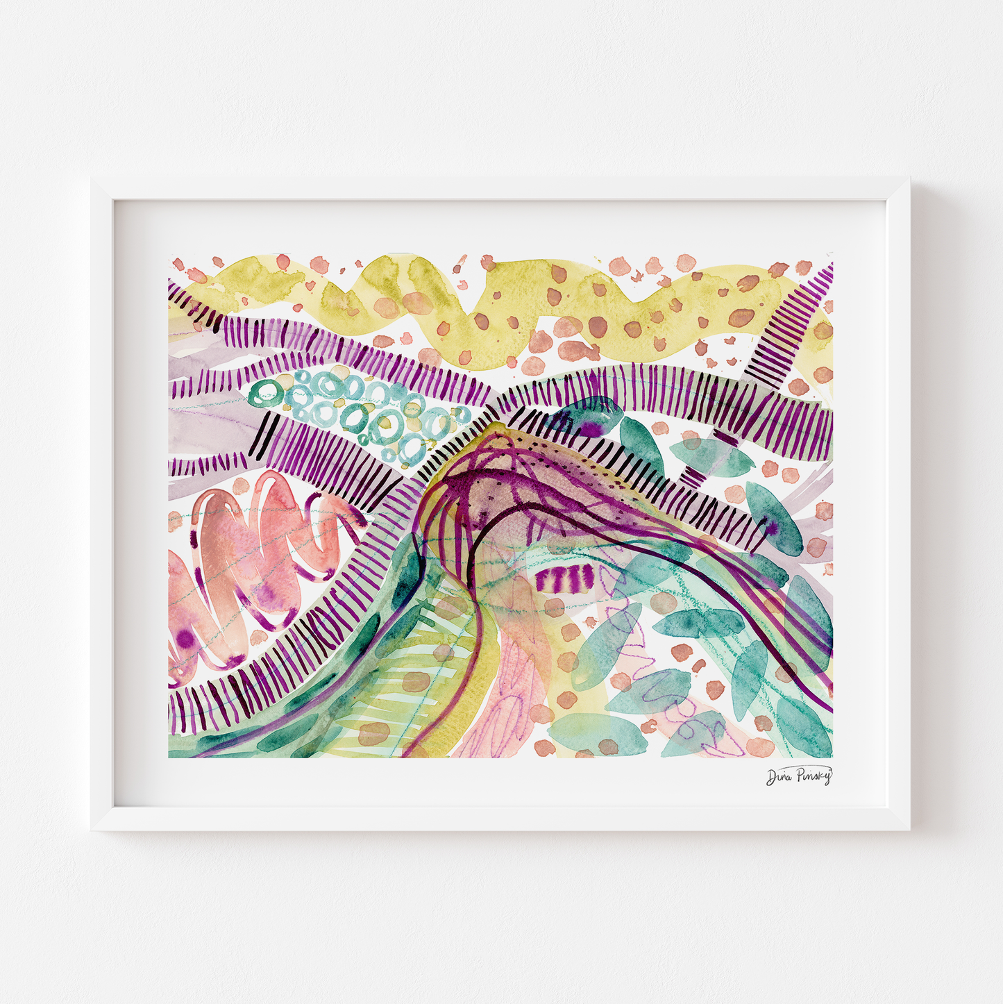 "Exponential Growth" Abstract Watercolor Print on Paper