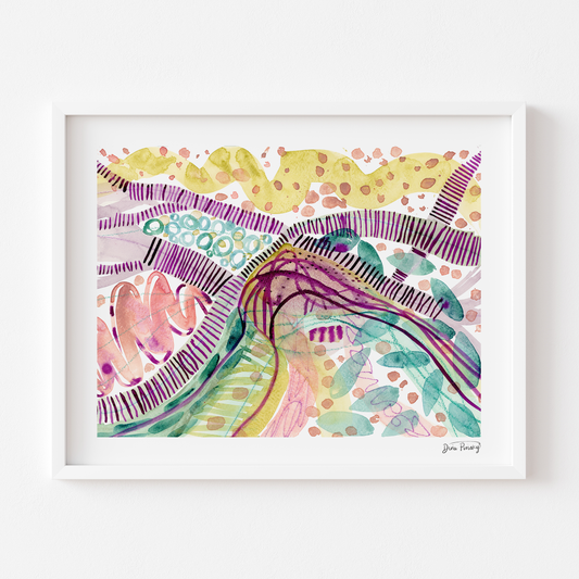 "Exponential Growth" Abstract Watercolor Print on Paper