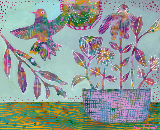 "A Cappella Summer" - Original Acrylic Painting on Wood Panel (20x16 inches)