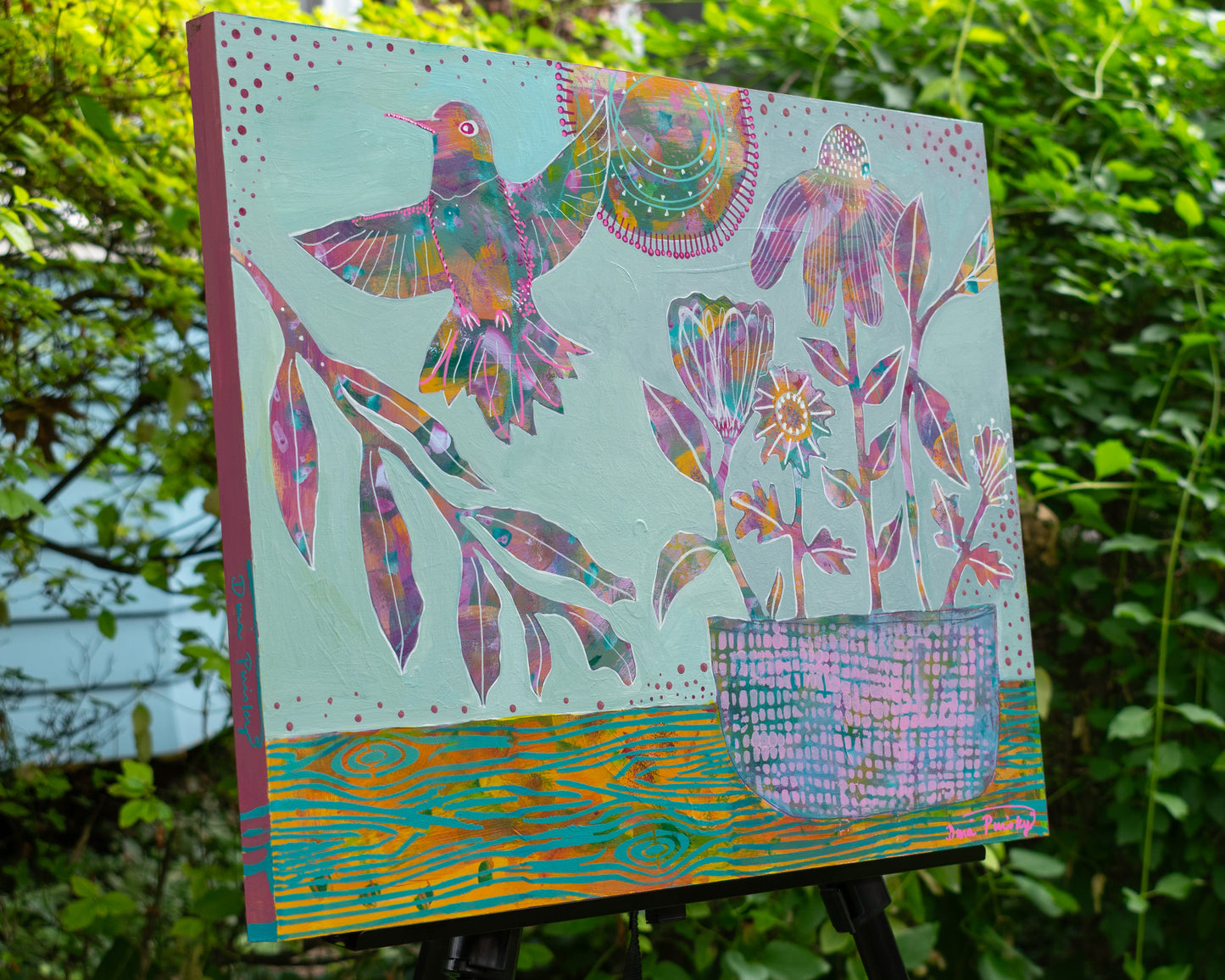 "A Cappella Summer" - Original Acrylic Painting on Wood Panel (20x16 inches)