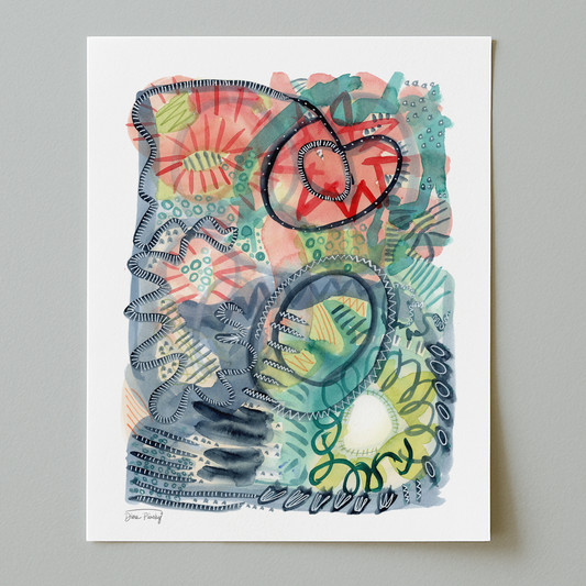 "Training Maturity" Abstract Watercolor Art Print on Paper