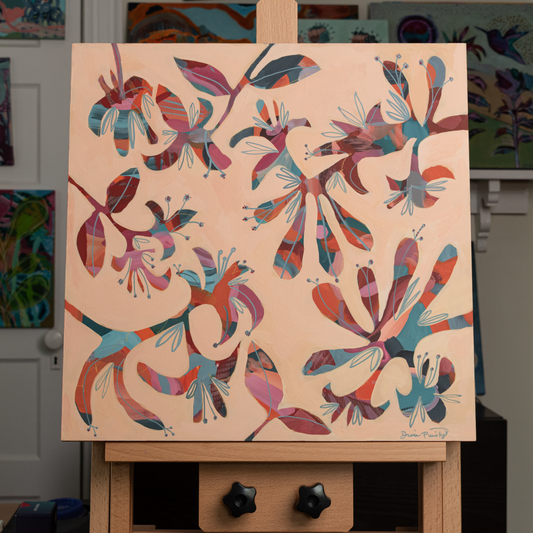 "Privets in Private" - Original Acrylic Painting on Wood Panel (18x18 inches)