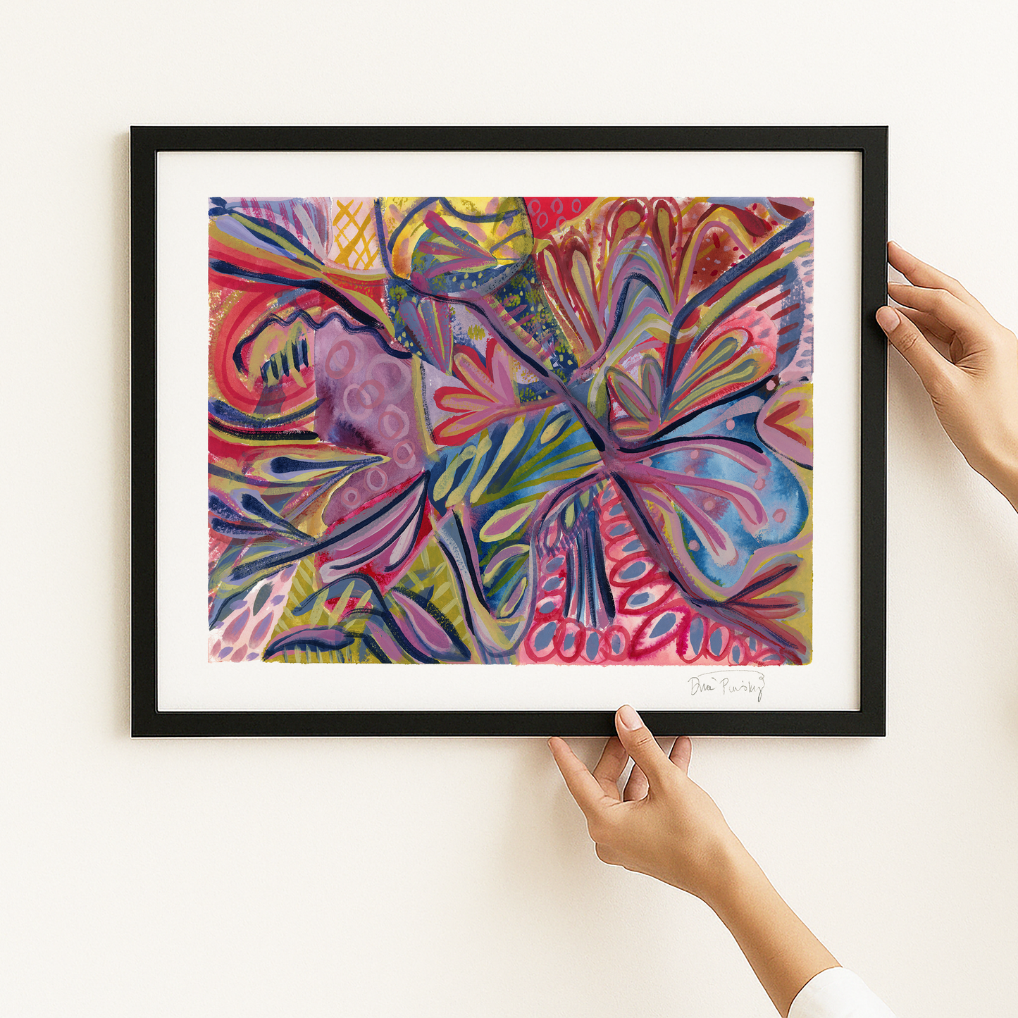 "Changing Direction" Abstract Acrylic Print on Paper
