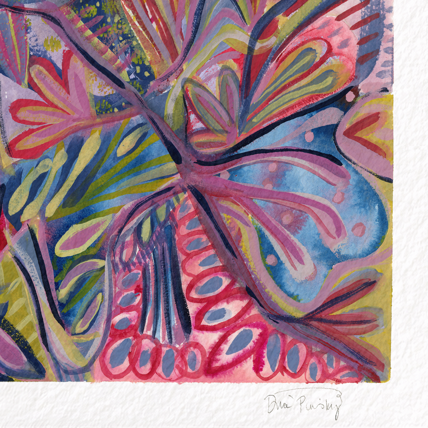 "Changing Direction" Abstract Acrylic Print on Paper
