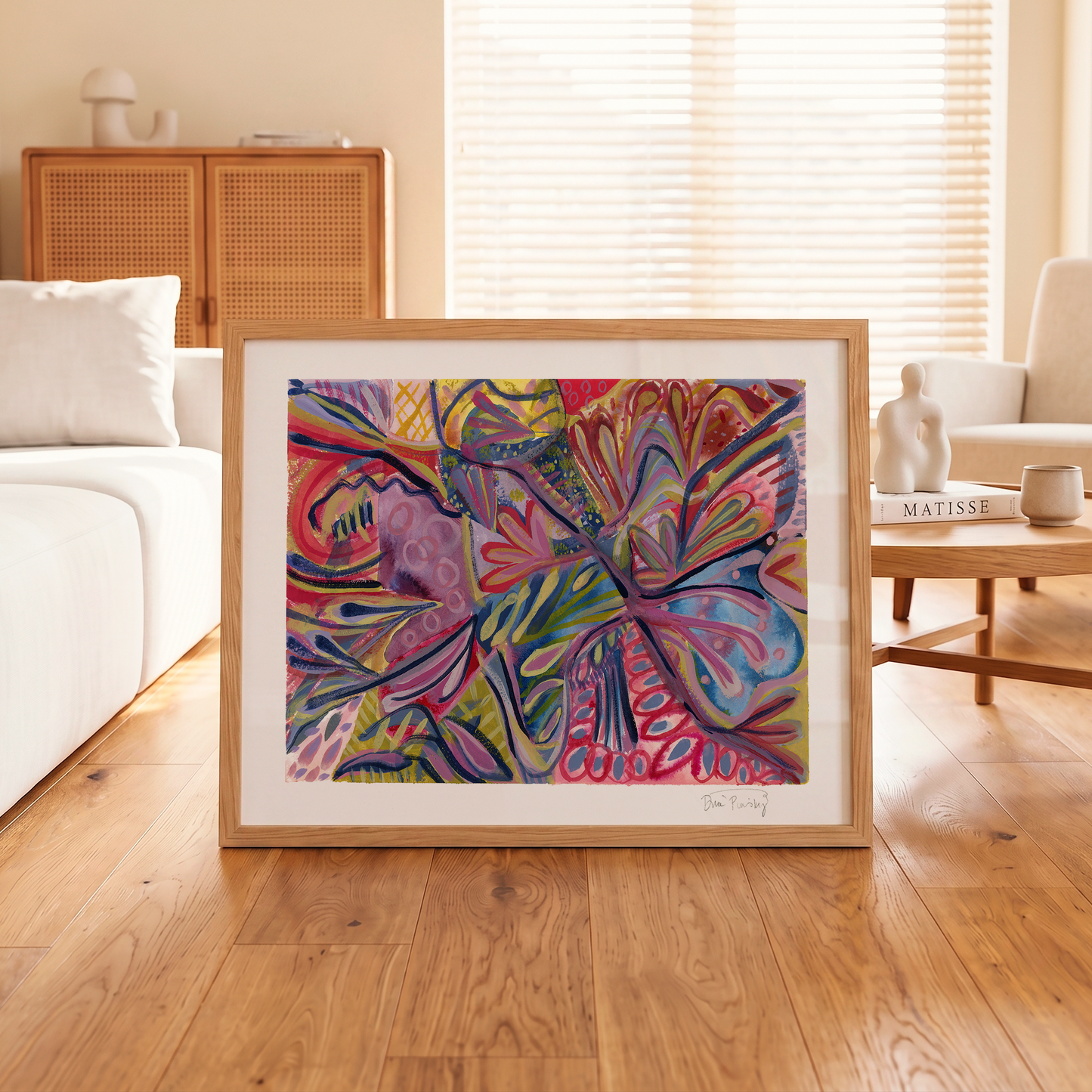 "Changing Direction" Abstract Acrylic Print on Paper