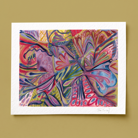 "Changing Direction" Abstract Acrylic Print on Paper