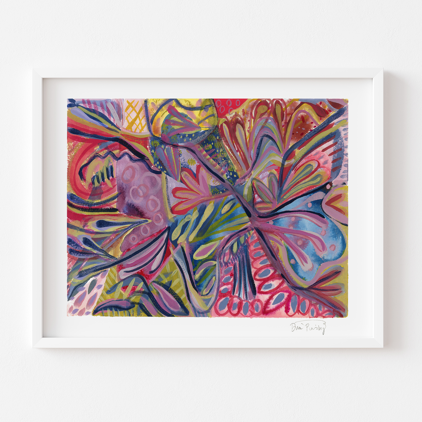 "Changing Direction" Abstract Acrylic Print on Paper