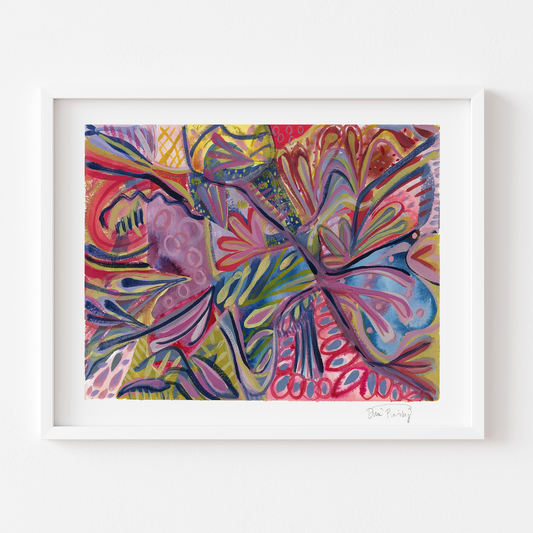 "Changing Direction" Abstract Acrylic Print on Paper
