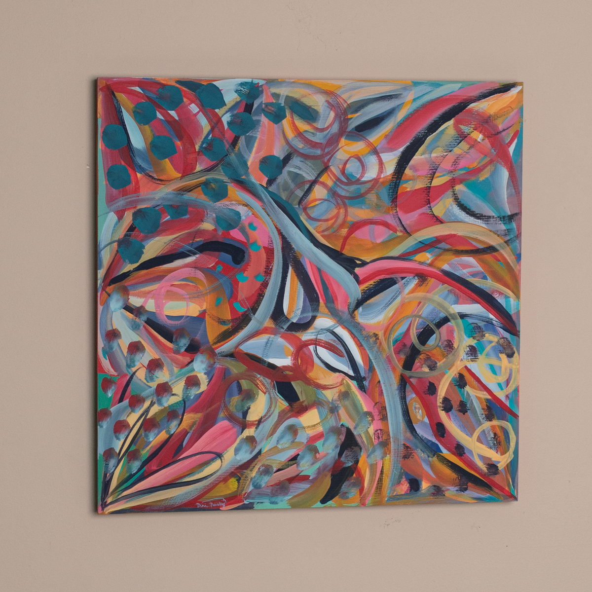 "August Harvest" - Original Acrylic Painting on Wood Panel (18x18 inches)
