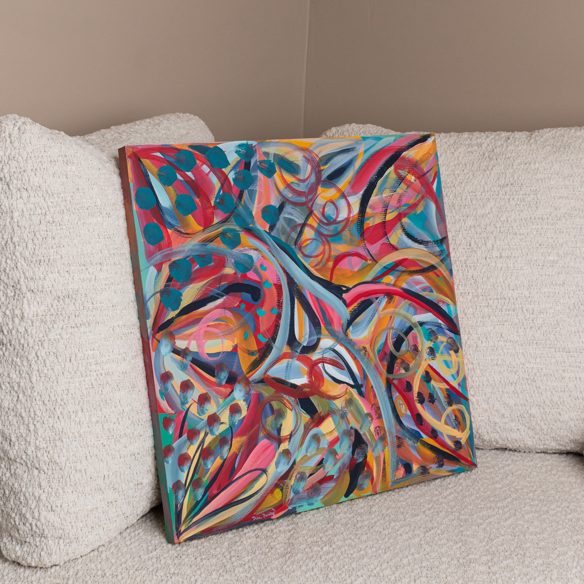 "August Harvest" - Original Acrylic Painting on Wood Panel (18x18 inches)