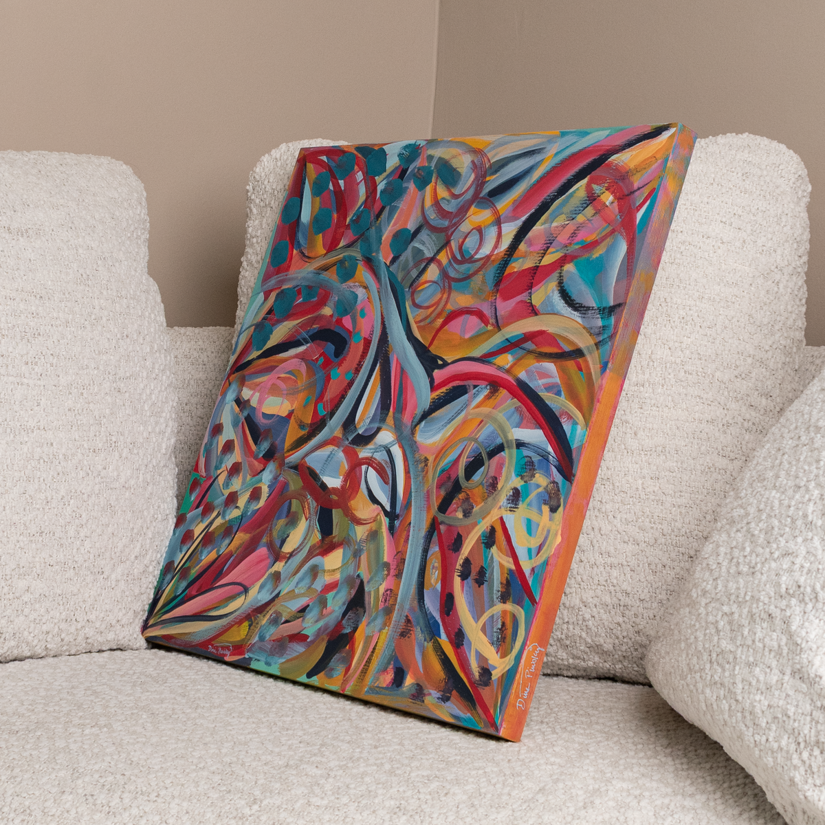 "August Harvest" - Original Acrylic Painting on Wood Panel (18x18 inches)