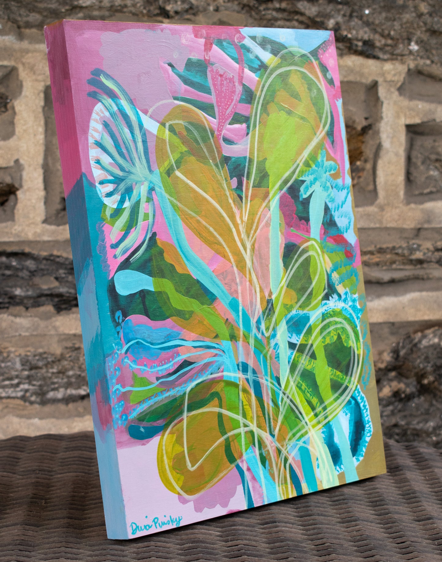 "Fading Into Fall" - Original Acrylic Painting on Wood Panel (11x14 inches)