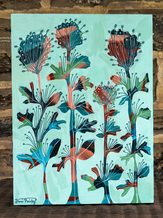 "Reseeding the Stars" - Original Acrylic Painting on Wood Panel (12x16 inches)