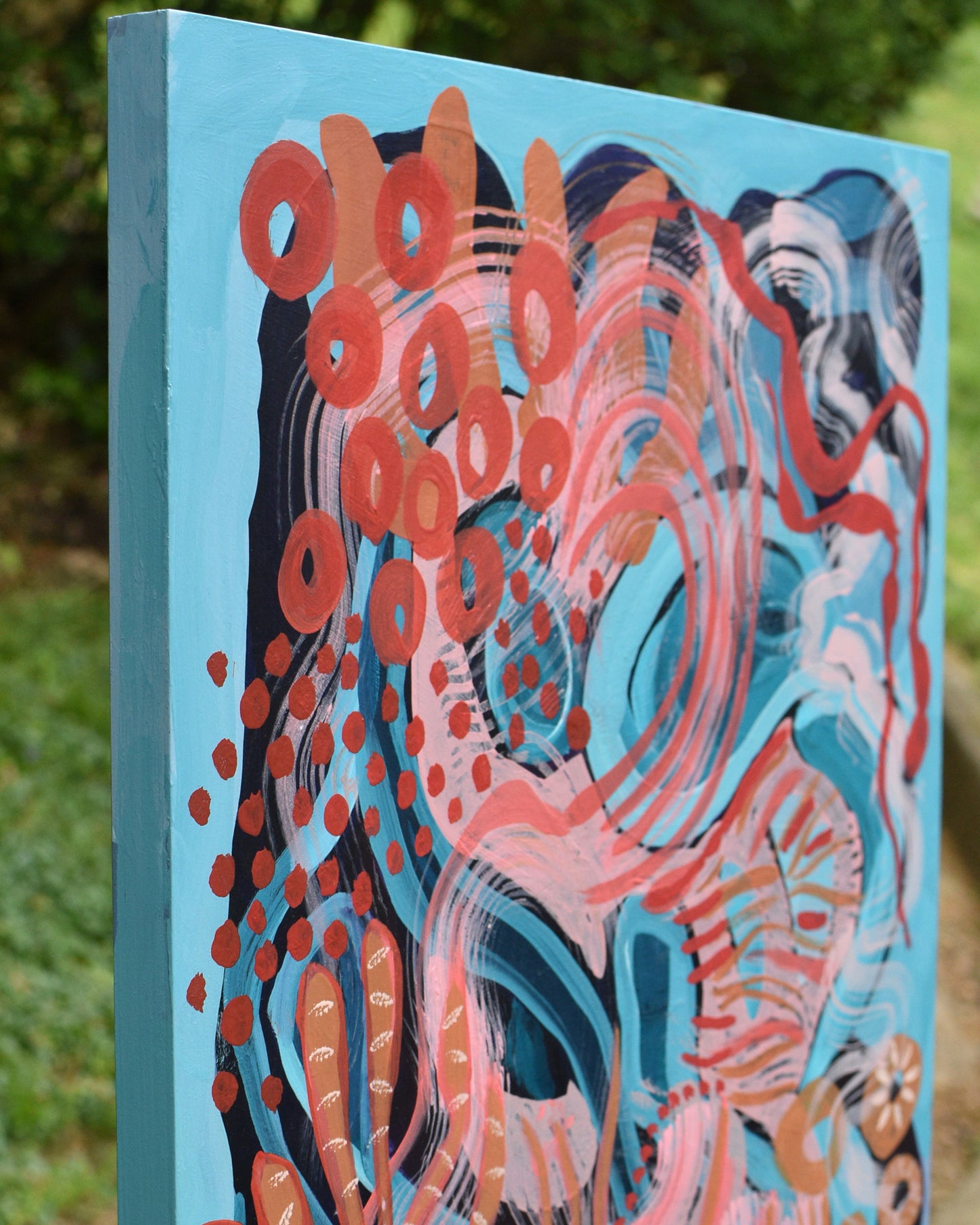 "The Intimacy of Friendship" - Original Acrylic Painting on Wood Panel (16x20 inches)
