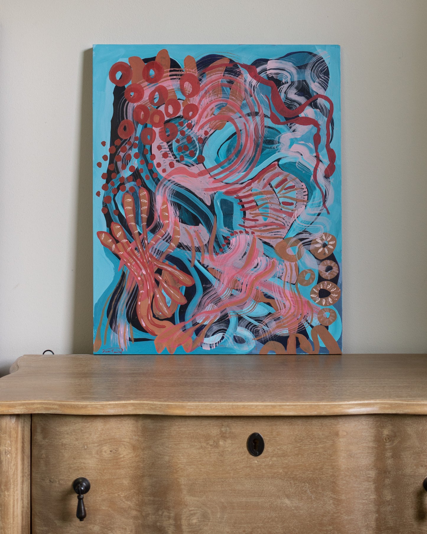 "The Intimacy of Friendship" - Original Acrylic Painting on Wood Panel (16x20 inches)