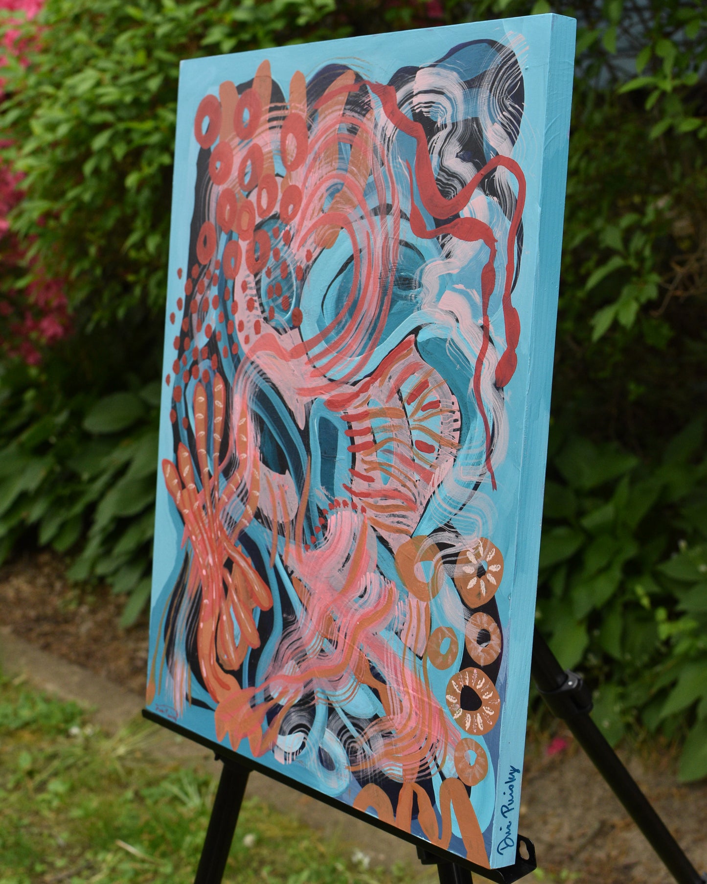 "The Intimacy of Friendship" - Original Acrylic Painting on Wood Panel (16x20 inches)