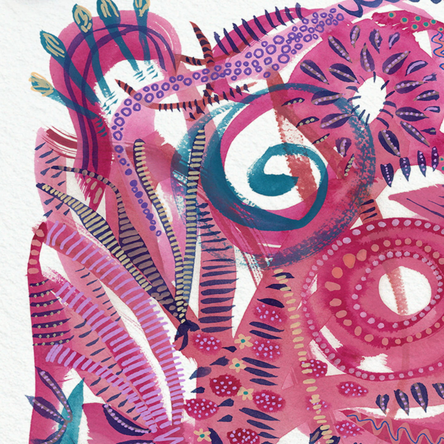 "Pinball Wizard" Abstract Mixed Media Art Print on Paper