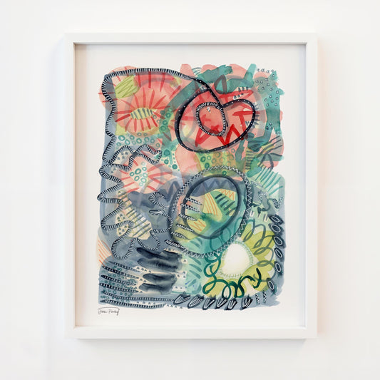 "Training Maturity" Abstract Watercolor Art Print on Paper