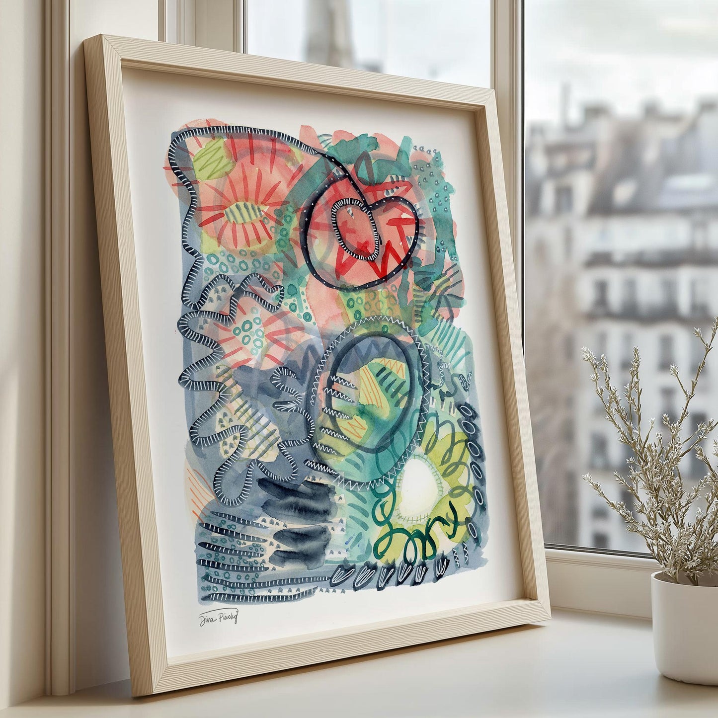 "Training Maturity" Abstract Watercolor Art Print on Paper