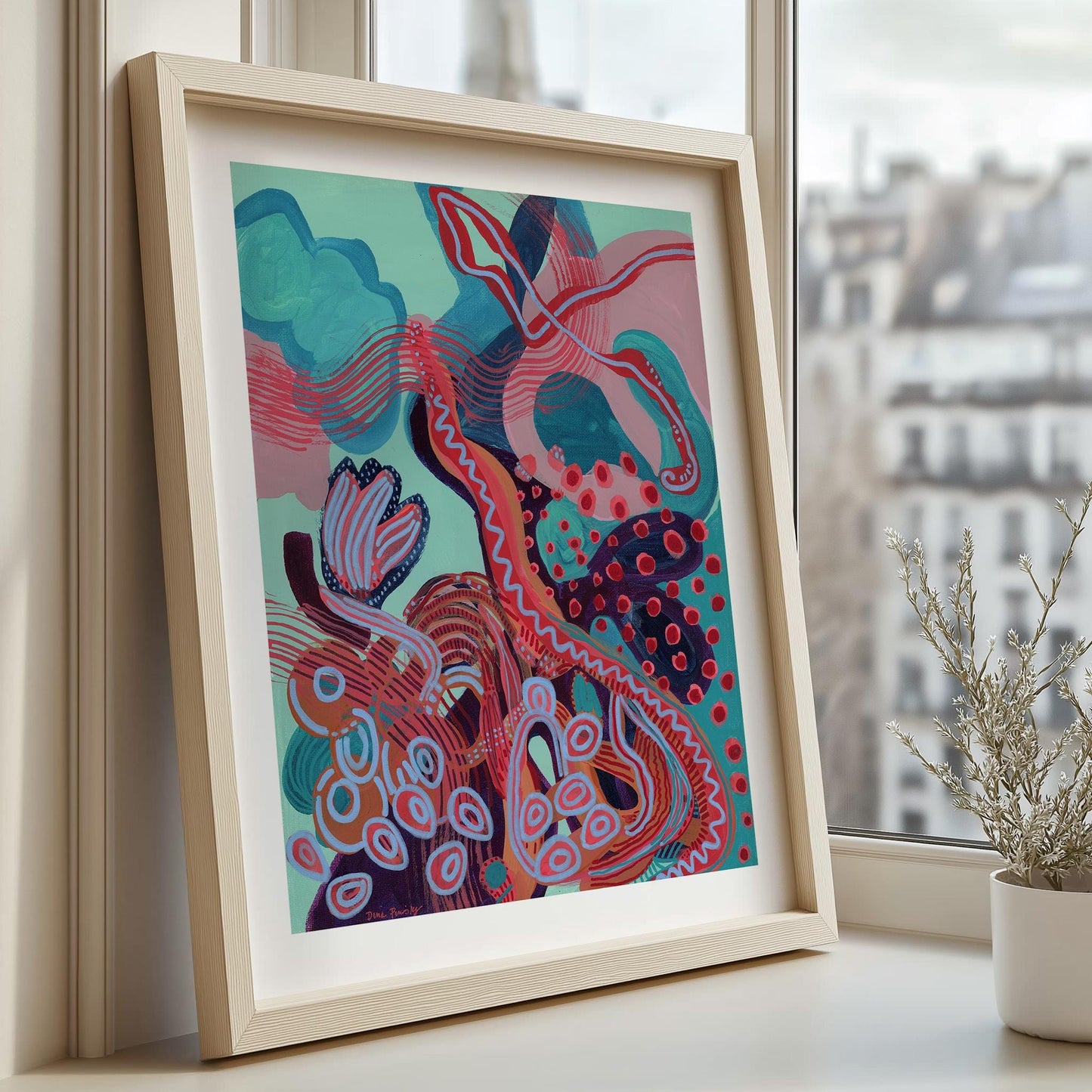 Abstract Art Print: Original Contemporary Acrylic Artwork in Bold Colors