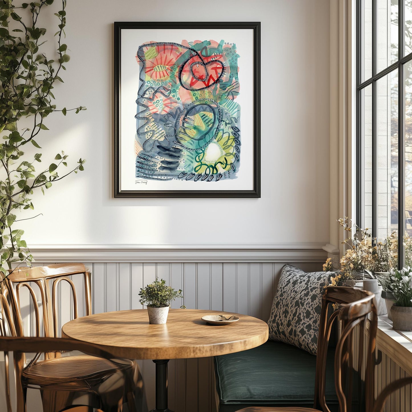 "Training Maturity" Abstract Watercolor Art Print on Paper