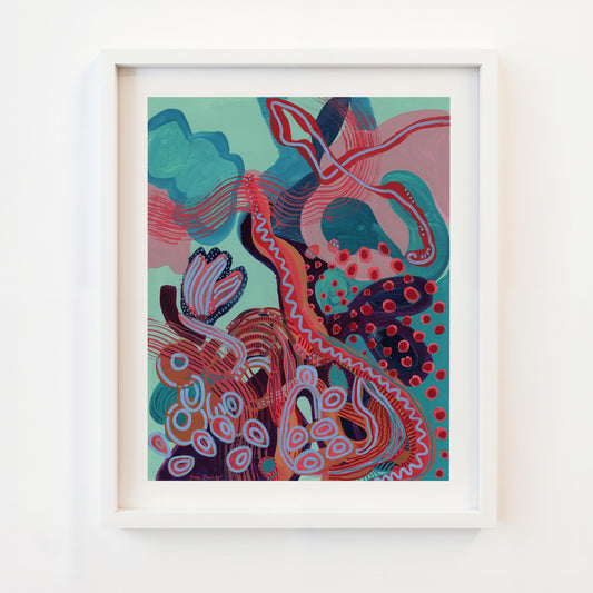 Abstract Art Print: Original Contemporary Acrylic Artwork in Bold Colors