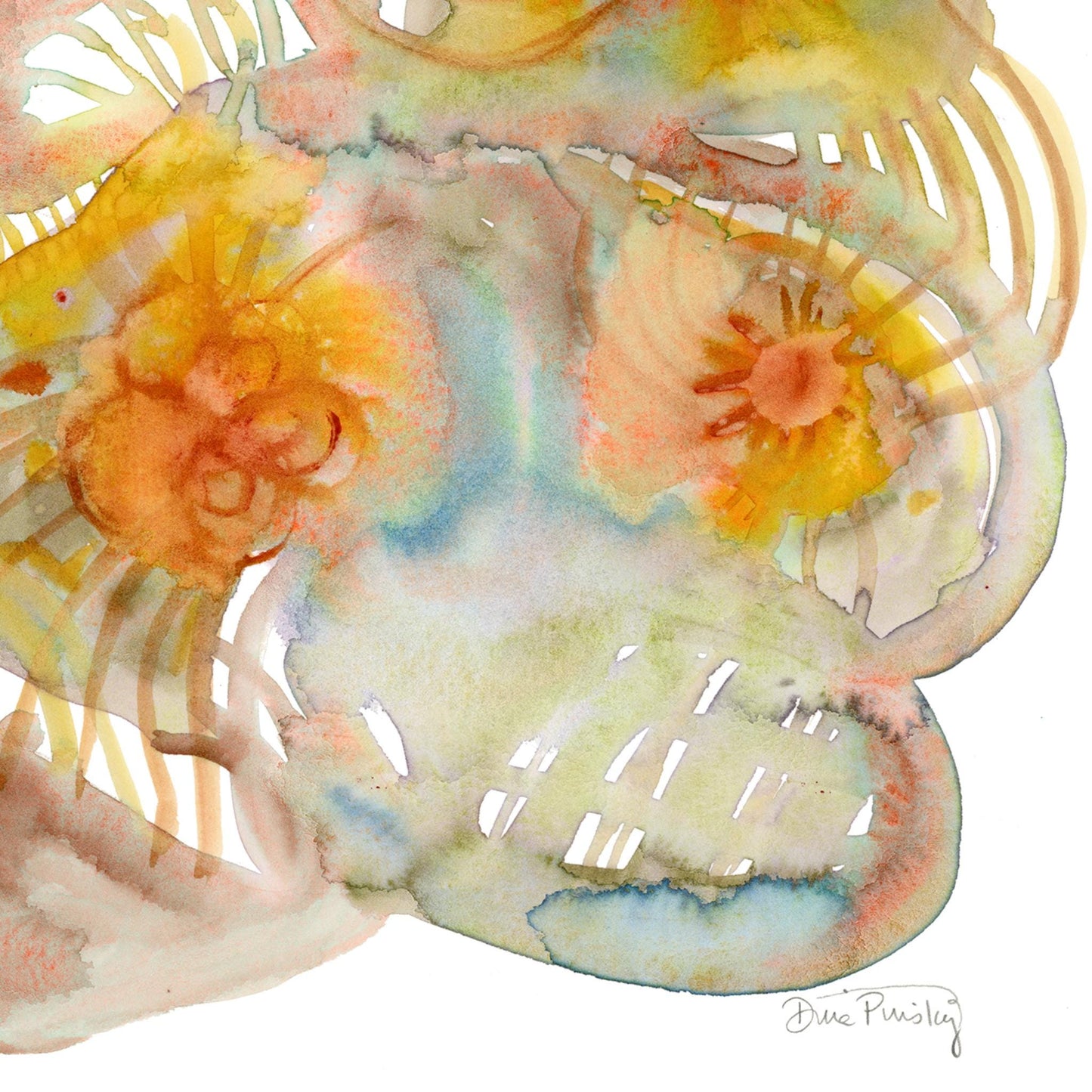 "Early September" Abstract Mixed Media, Giclee Art Print on Paper