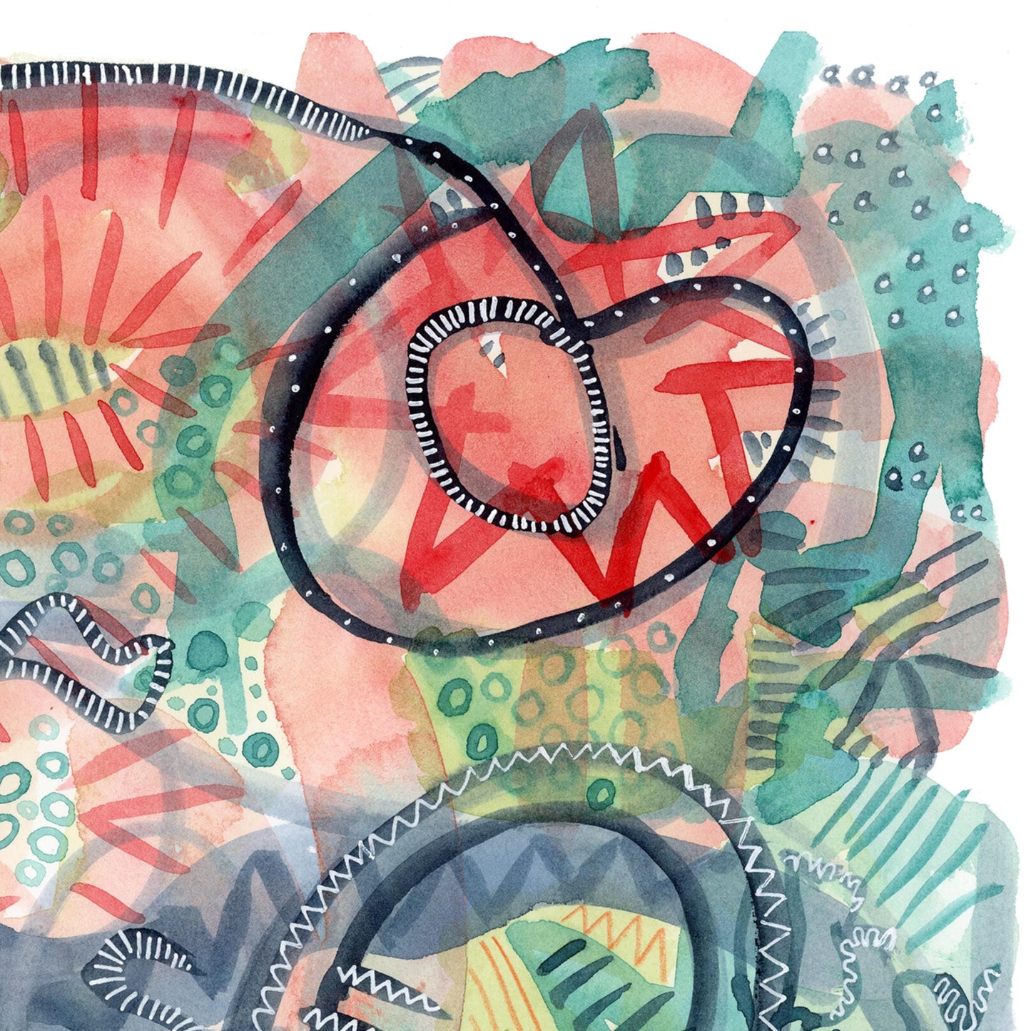 "Training Maturity" Abstract Watercolor Art Print on Paper